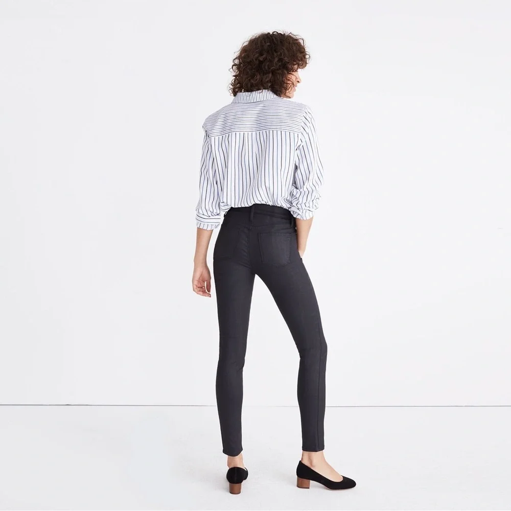 Madewell High-Riser Skinny Coated Jeans Black Size 25
